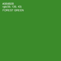 #3B8B2B - Forest Green Color Image